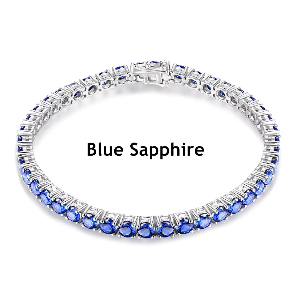 Sterling Silver Gemstone Strand Bracelet