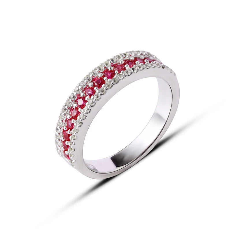 Sterling Silver Ruby Ring