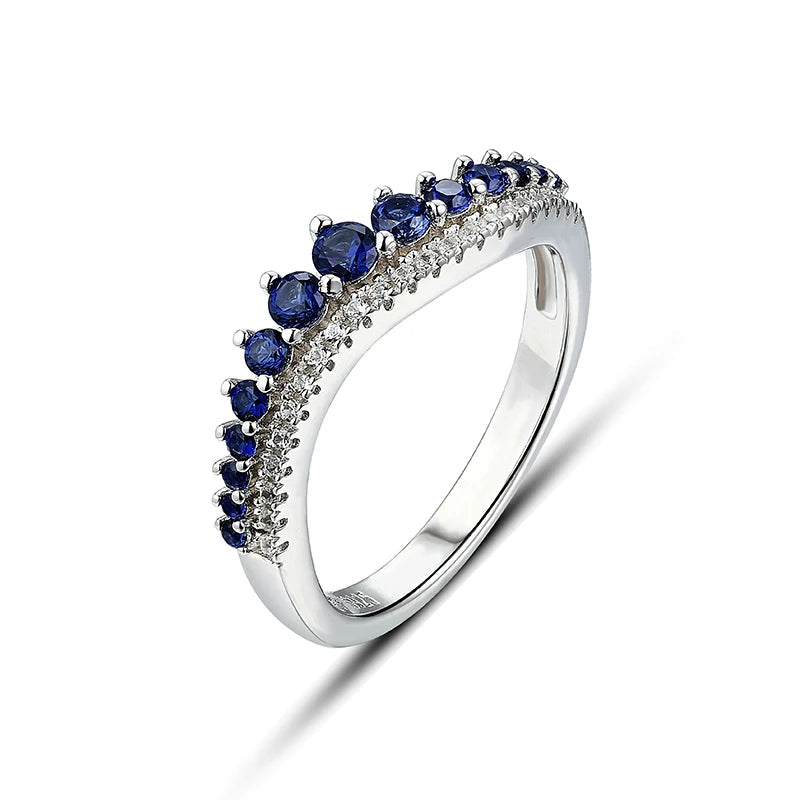 Blue Sapphire Sterling Silver Ring