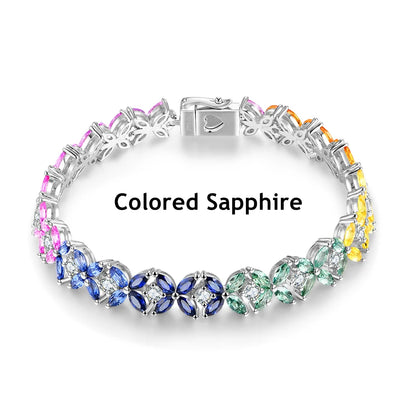 Sterling Silver Sapphire Bracelet