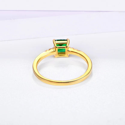 Sterling Silver Emerald Ring