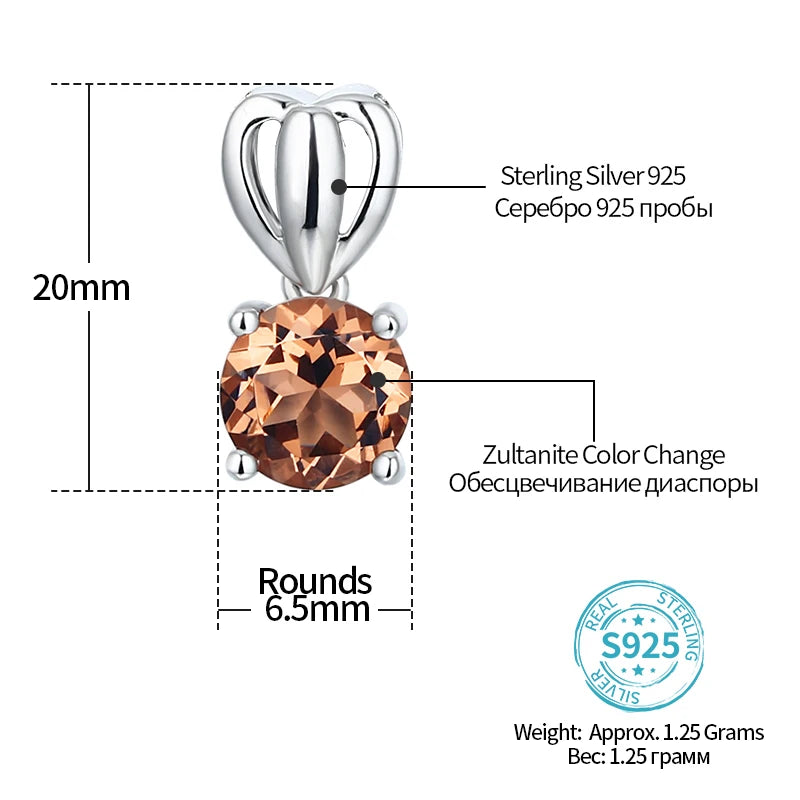 Sterling Silver Zultanite Pendant Necklace