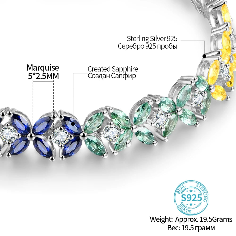 Sterling Silver Sapphire Bracelet