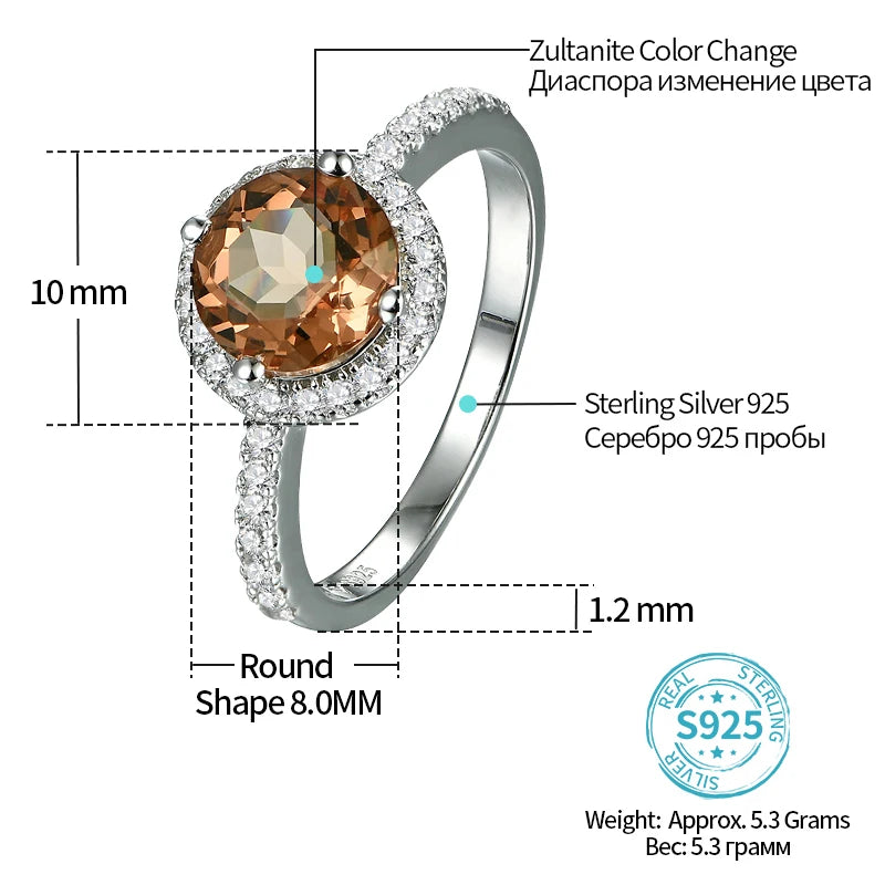 Zultanite Color-Change Sterling Silver Ring