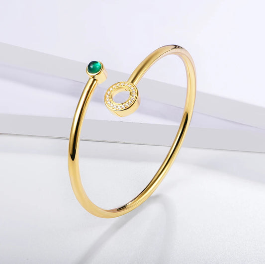 Emerald Gemstone Charm Bracelet