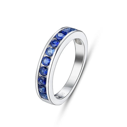 Sterling Silver Blue Sapphire Ring