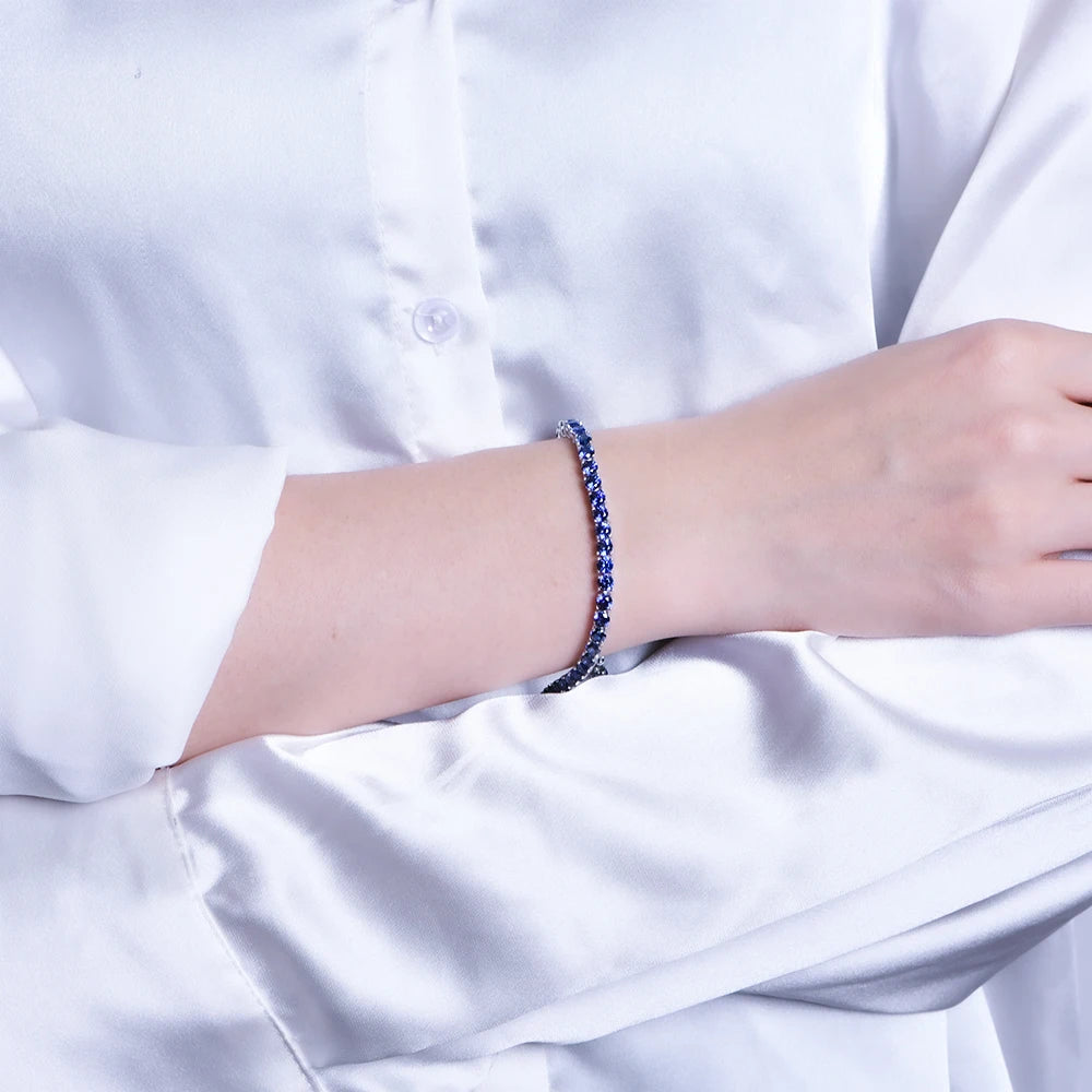 Sterling Silver Gemstone Strand Bracelet