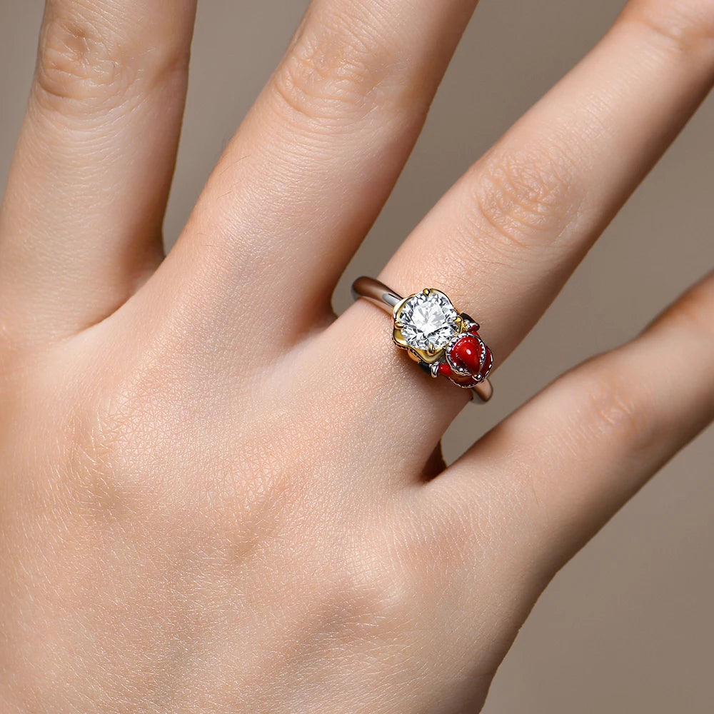 Sterling Silver Moissanite Ring