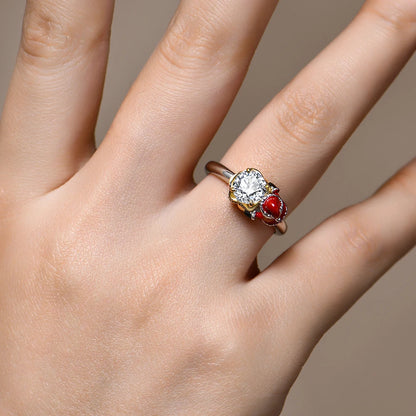 Sterling Silver Moissanite Ring