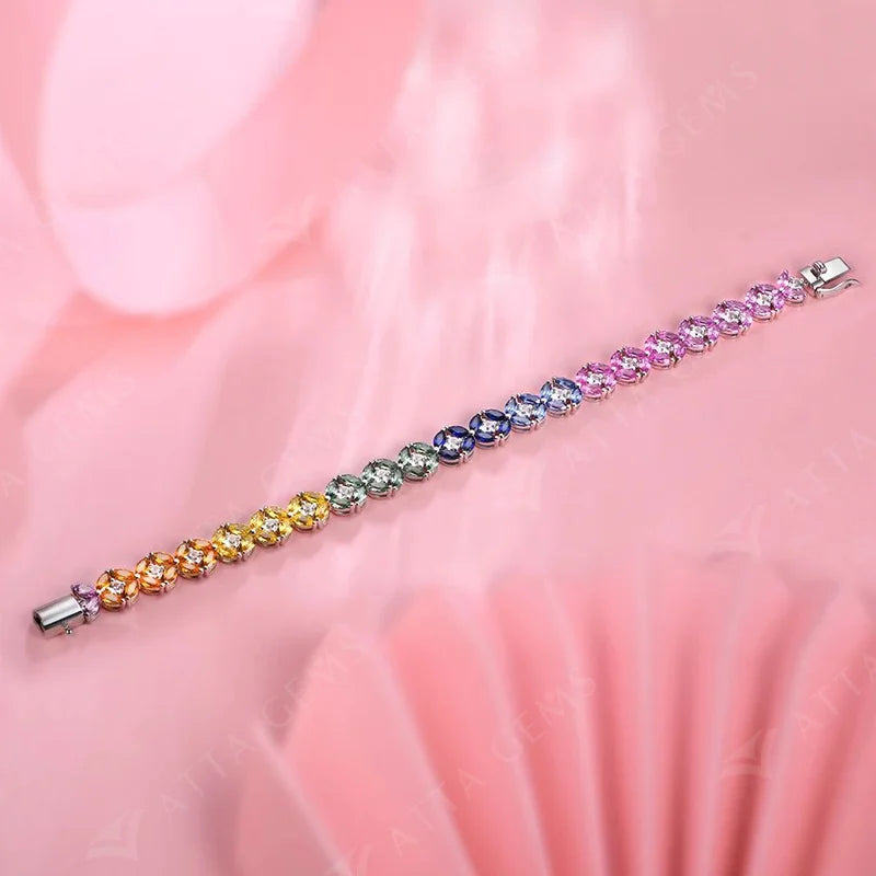 Sterling Silver Sapphire Bracelet