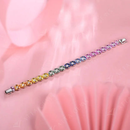 Sterling Silver Sapphire Bracelet