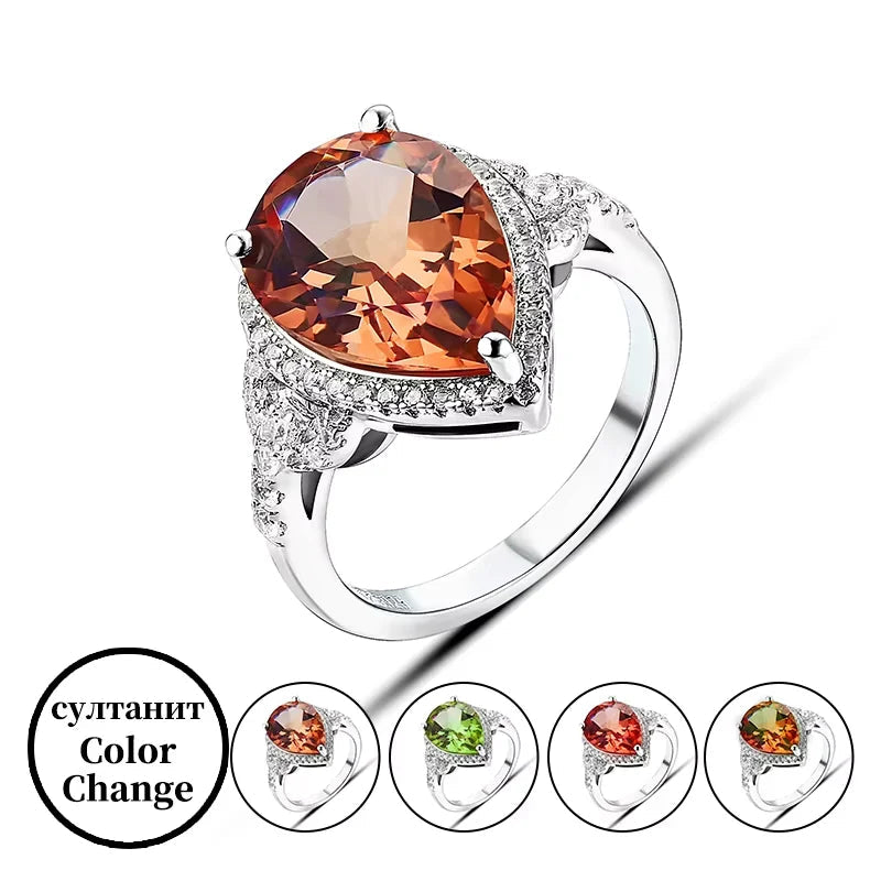 Sterling Silver Blue Sapphire Ring – 6.8 Carat Royal Blue Gemstone