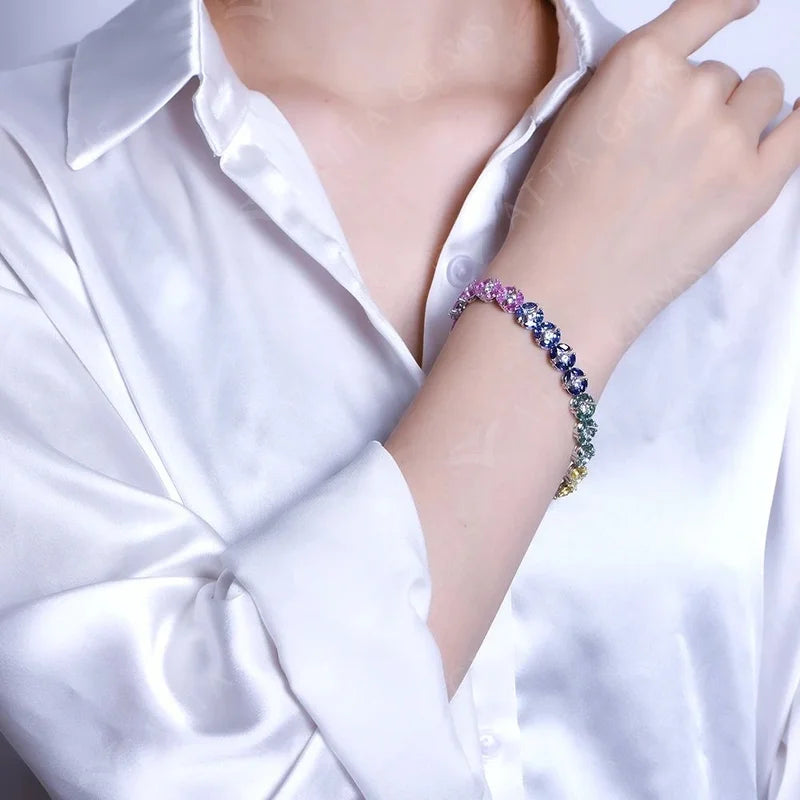 Sterling Silver Sapphire Bracelet