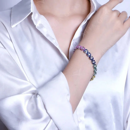 Sterling Silver Sapphire Bracelet