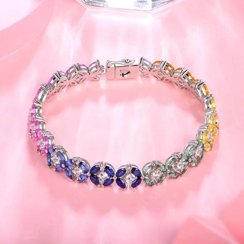 Sterling Silver Sapphire Bracelet