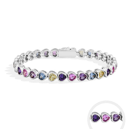 Heart-Shaped Sapphire Bracelet