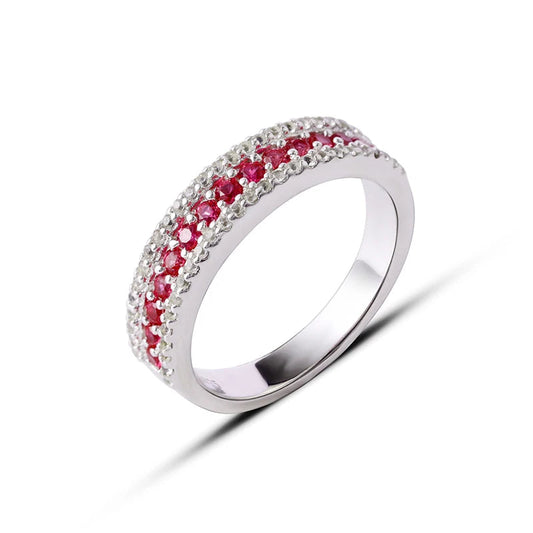 Sterling Silver Ruby Ring