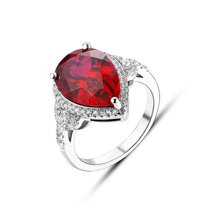 Sterling Silver Blue Sapphire Ring – 6.8 Carat Royal Blue Gemstone