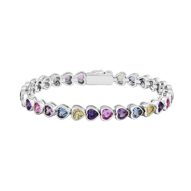 Heart-Shaped Sapphire Bracelet