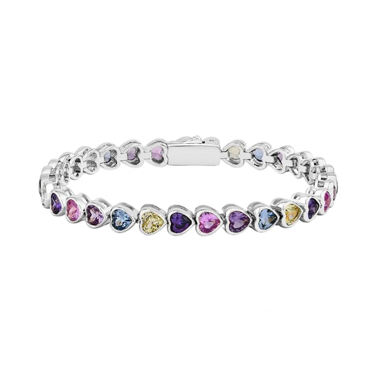 Heart-Shaped Sapphire Bracelet