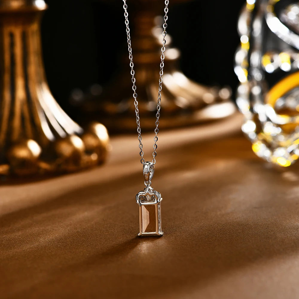 Sterling Silver Morganite Necklace