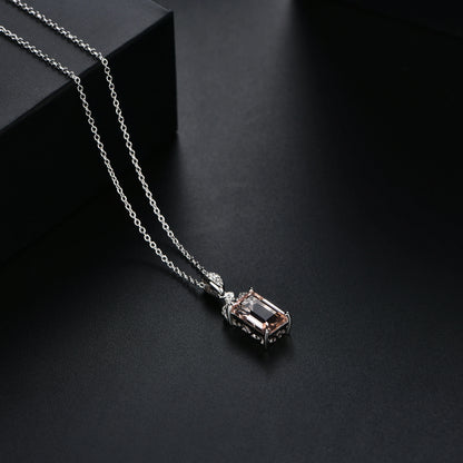 Sterling Silver Morganite Necklace
