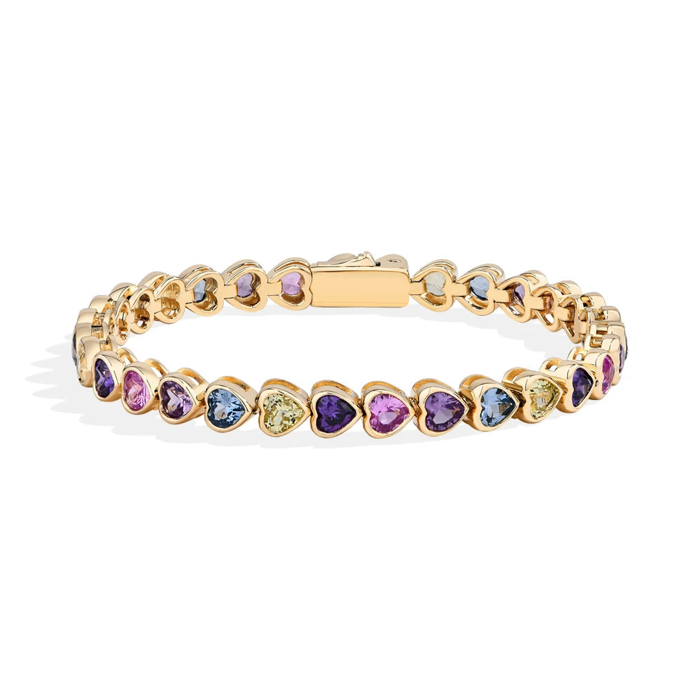 Heart-Shaped Sapphire Bracelet