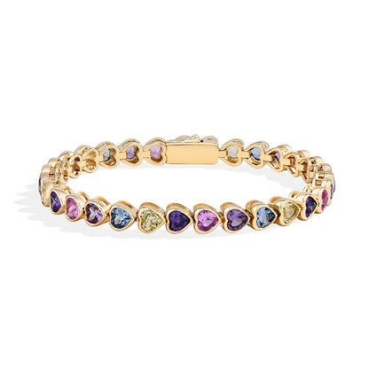 Heart-Shaped Sapphire Bracelet