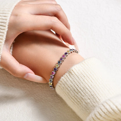 Heart-Shaped Sapphire Bracelet