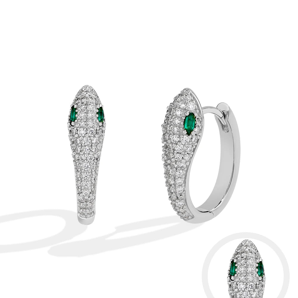 Women’s Moissanite Snake Stud Earrings